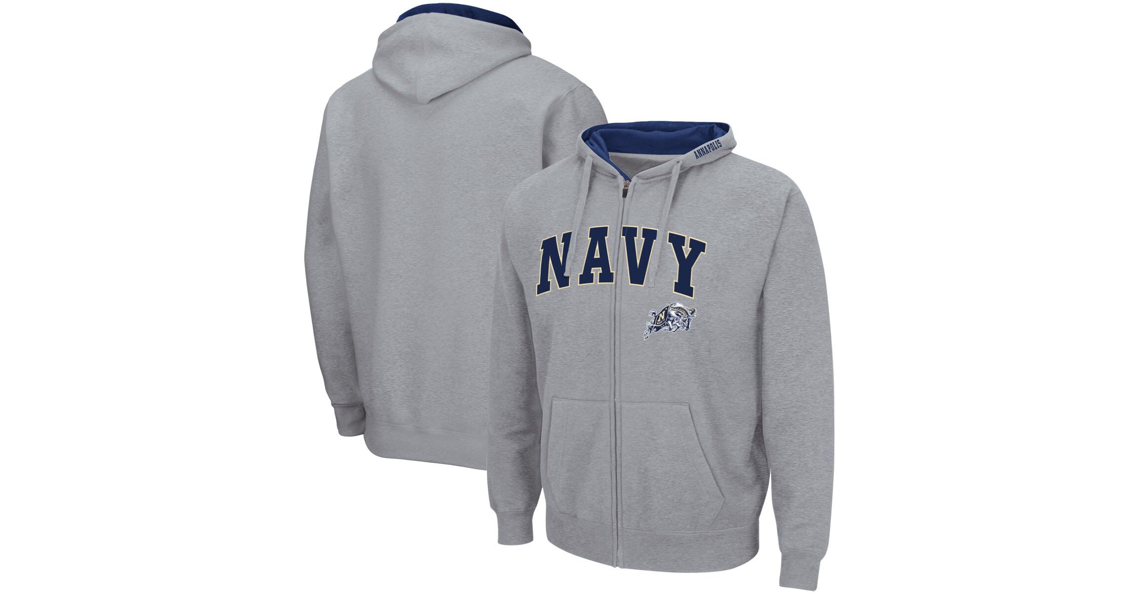 Navy Midshipmen NCAA ed Midshipmen Arch & Logo 3.0 Full-Zip Hoodie