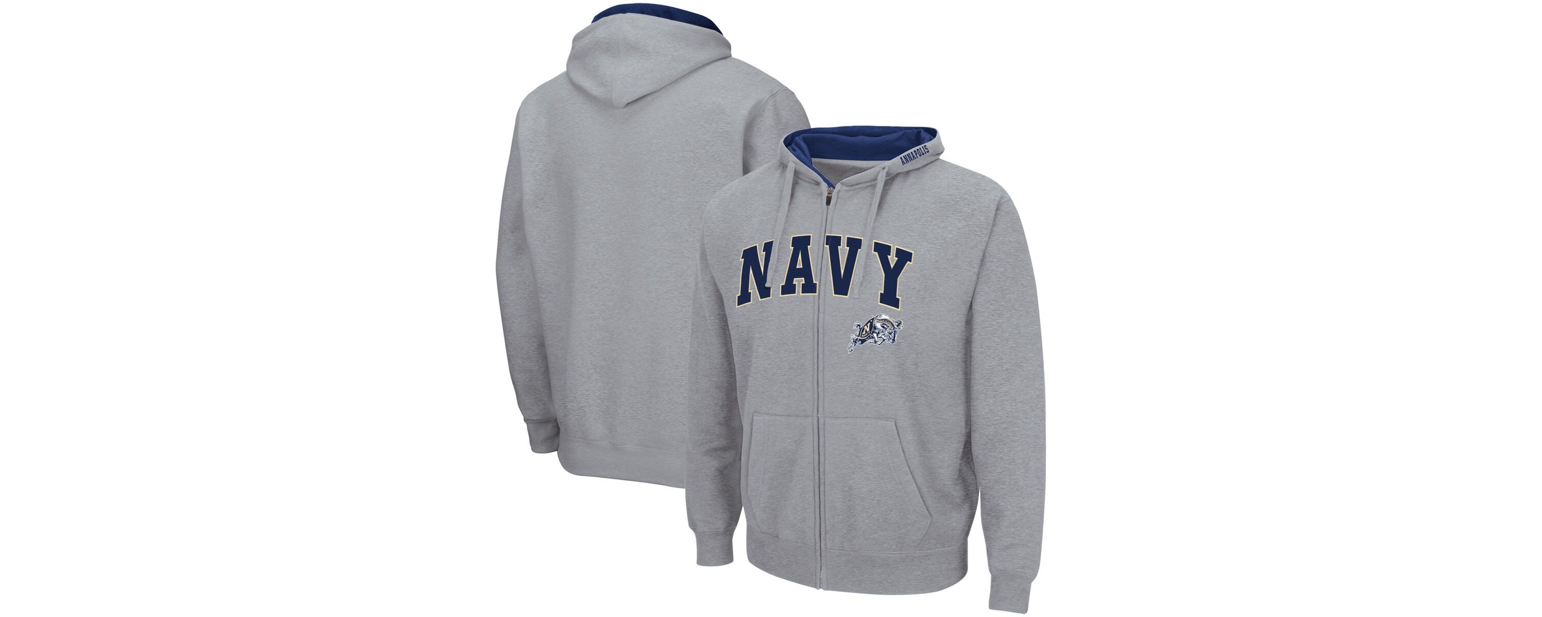 Navy Midshipmen NCAA ed Midshipmen Arch & Logo 3.0 Full-Zip Hoodie