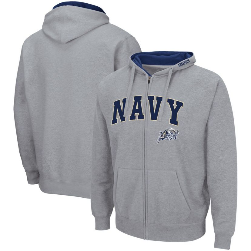 Navy Midshipmen NCAA ed Midshipmen Arch & Logo 3.0 Full-Zip Hoodie