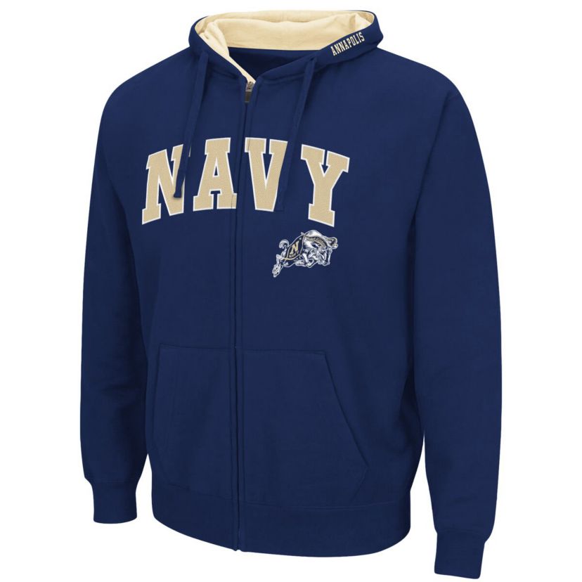 Navy Midshipmen NCAA Midshipmen Arch & Logo 3.0 Full-Zip Hoodie