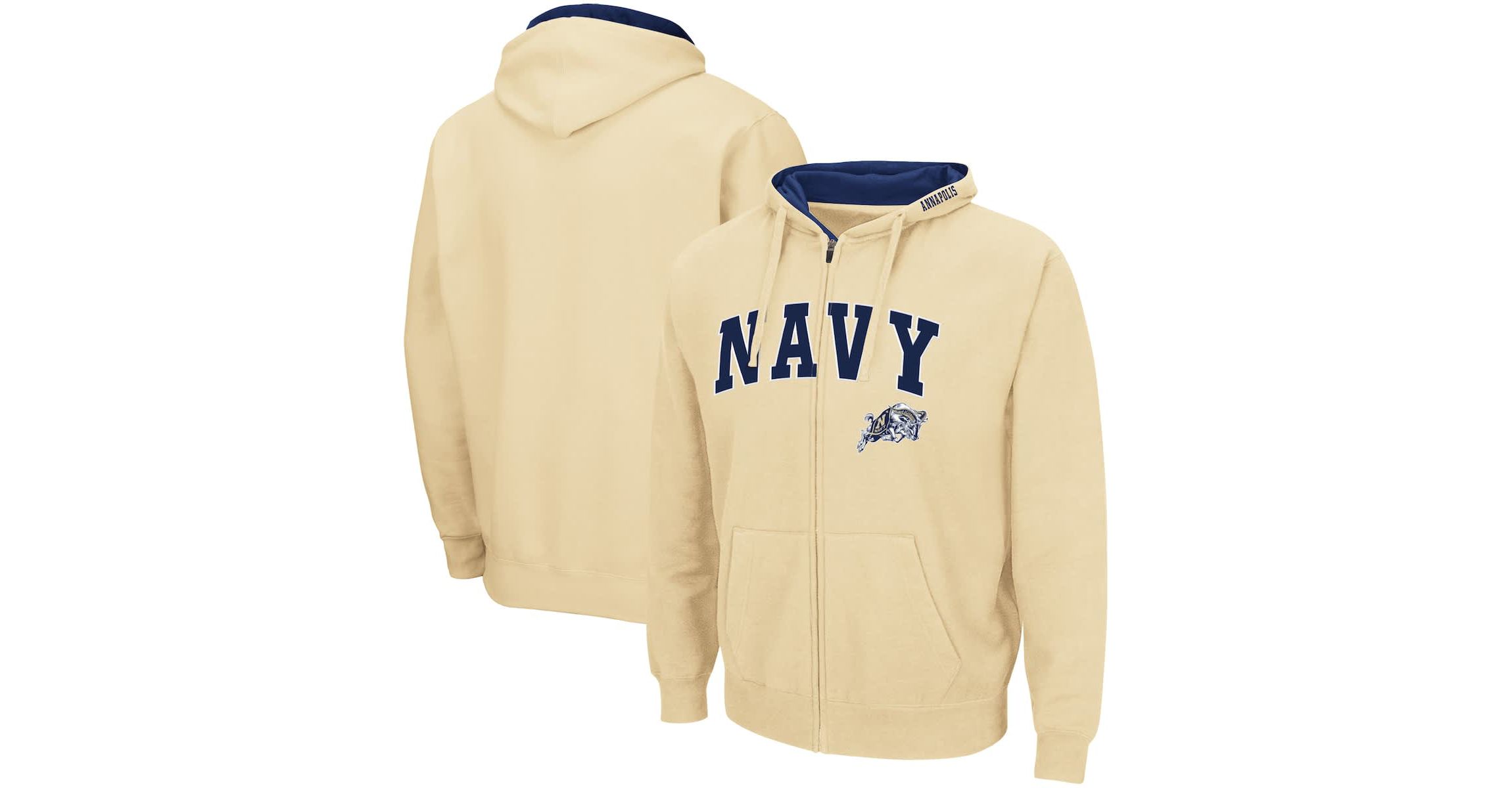 Navy Midshipmen NCAA Midshipmen Arch & Logo 3.0 Full-Zip Hoodie