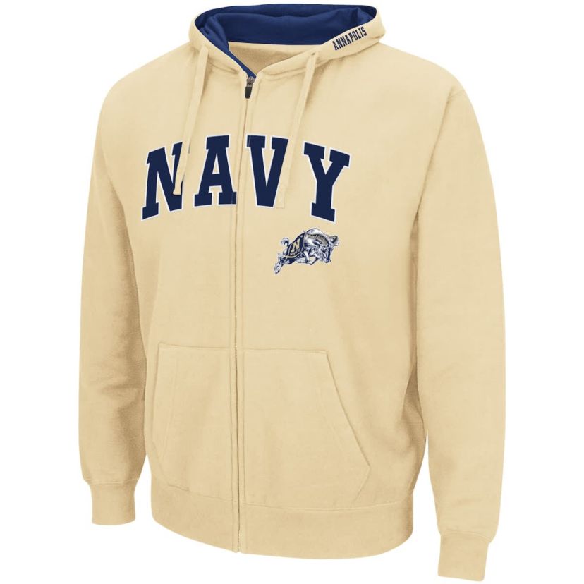 Navy Midshipmen NCAA Midshipmen Arch & Logo 3.0 Full-Zip Hoodie