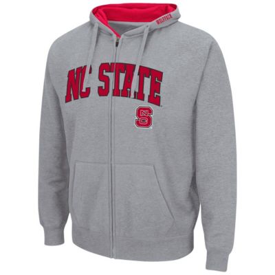 NCAA Heathered NC State Wolfpack Arch & Logo 3.0 Full-Zip Hoodie