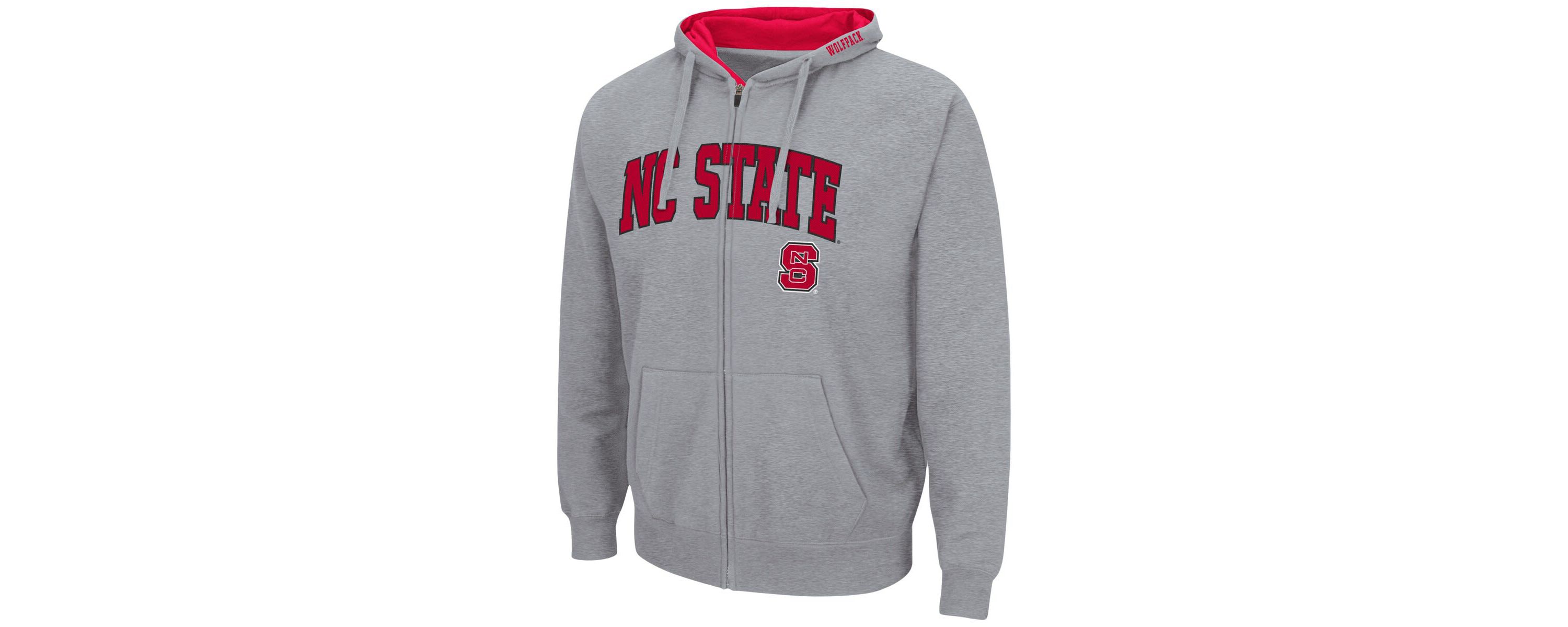 NCAA Heathered NC State Wolfpack Arch & Logo 3.0 Full-Zip Hoodie