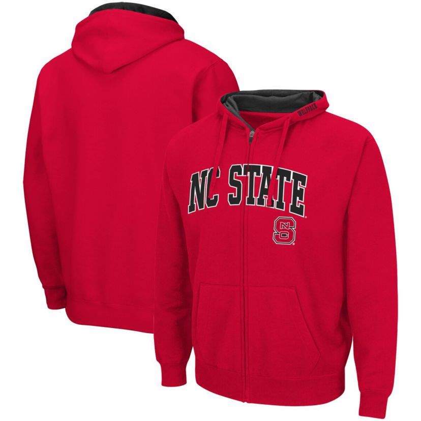NCAA NC State Wolfpack Arch & Logo 3.0 Full-Zip Hoodie