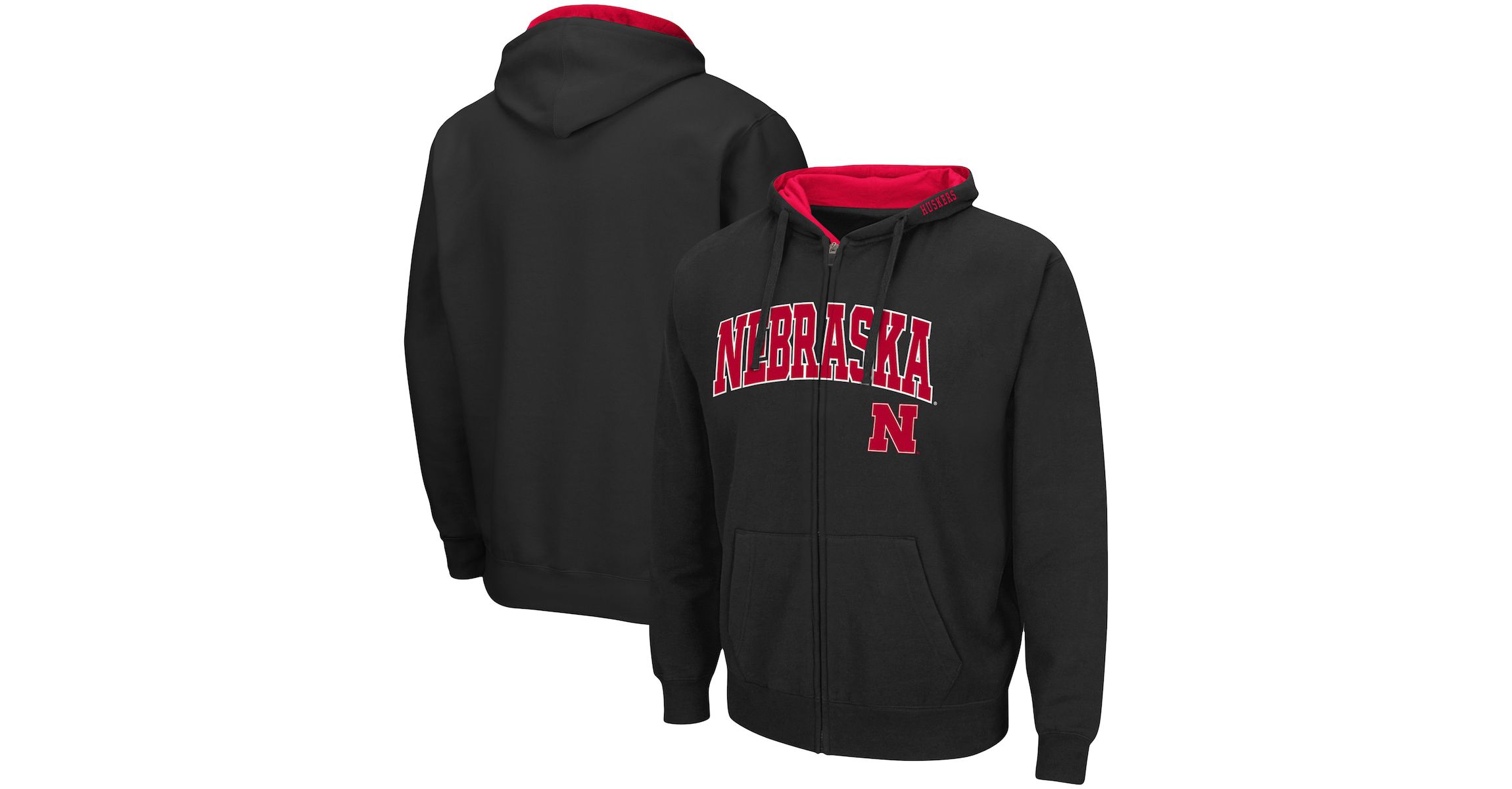 NCAA Nebraska Huskers Arch & Logo 3.0 Full-Zip Hoodie
