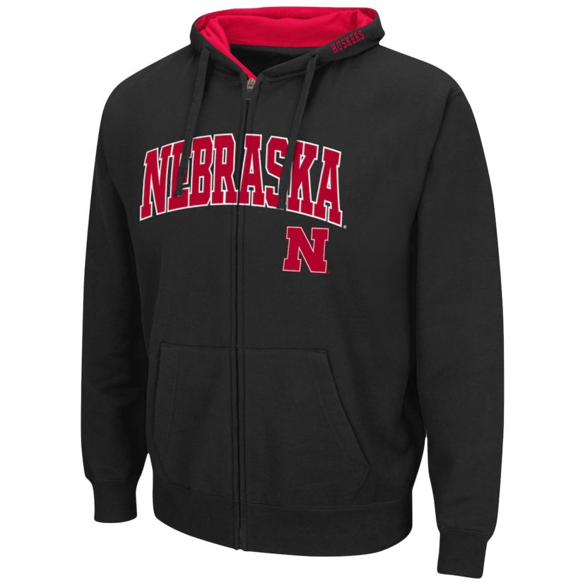 NCAA Nebraska Huskers Arch & Logo 3.0 Full-Zip Hoodie