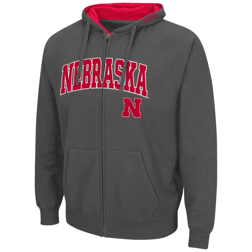 NCAA Nebraska Huskers Arch & Logo 3.0 Full-Zip Hoodie