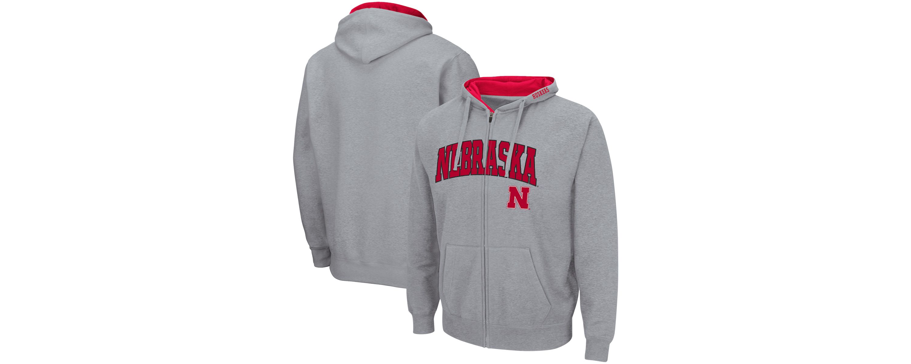 NCAA ed Nebraska Huskers Arch & Logo 3.0 Full-Zip Hoodie