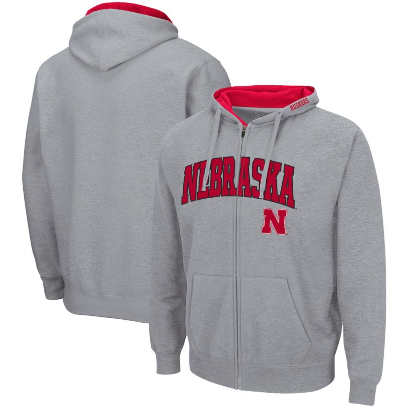 NCAA ed Nebraska Huskers Arch & Logo 3.0 Full-Zip Hoodie