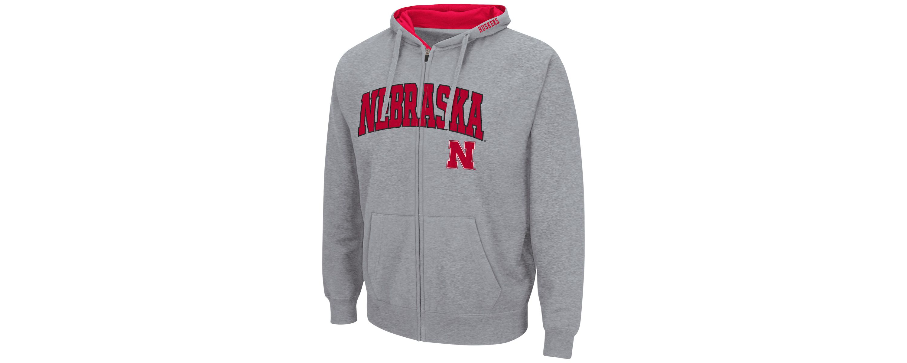 NCAA ed Nebraska Huskers Arch & Logo 3.0 Full-Zip Hoodie