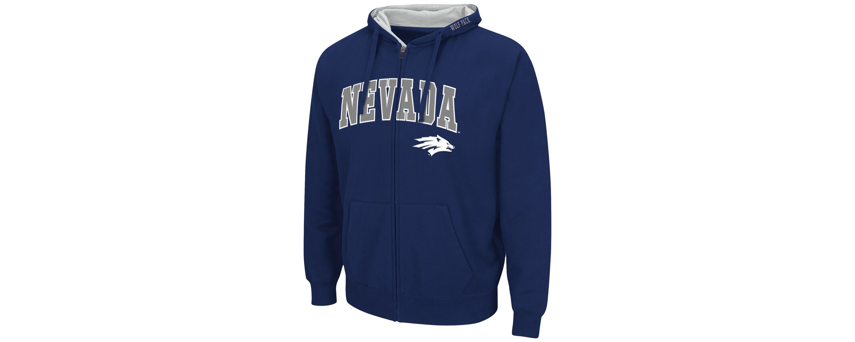 NCAA Nevada Wolf Pack Arch & Logo 3.0 Full-Zip Hoodie