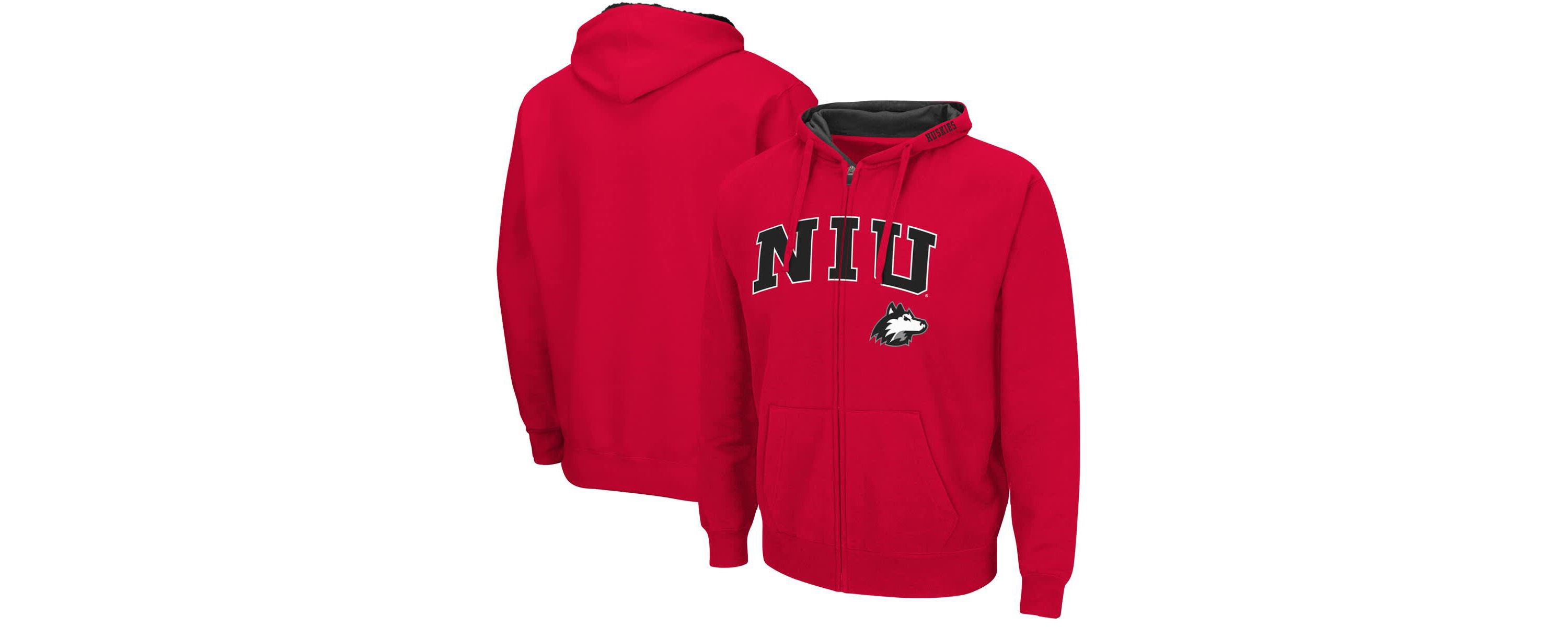 NCAA Northern Illinois Huskies Arch & Logo 3.0 Full-Zip Hoodie