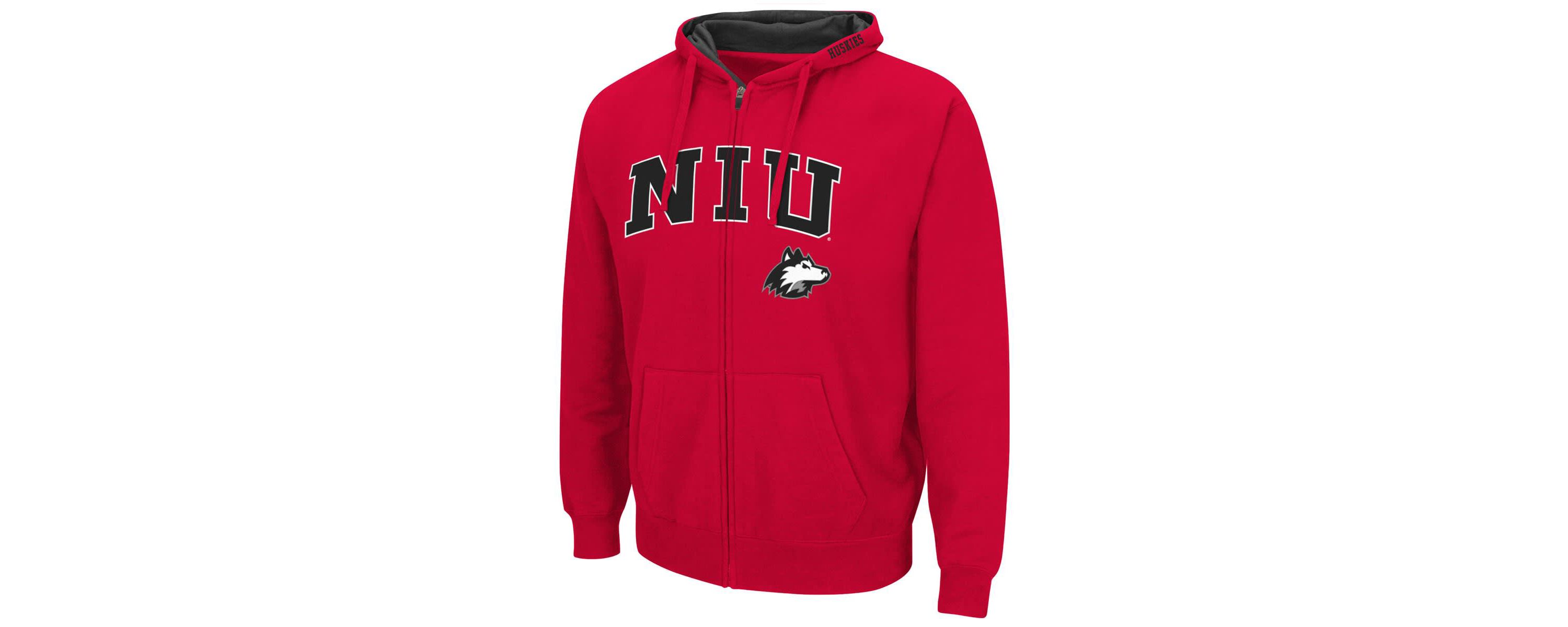 NCAA Northern Illinois Huskies Arch & Logo 3.0 Full-Zip Hoodie