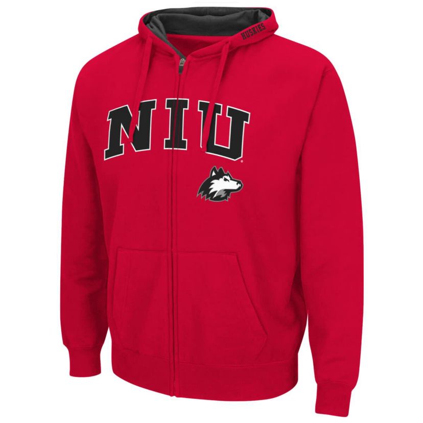 NCAA Northern Illinois Huskies Arch & Logo 3.0 Full-Zip Hoodie
