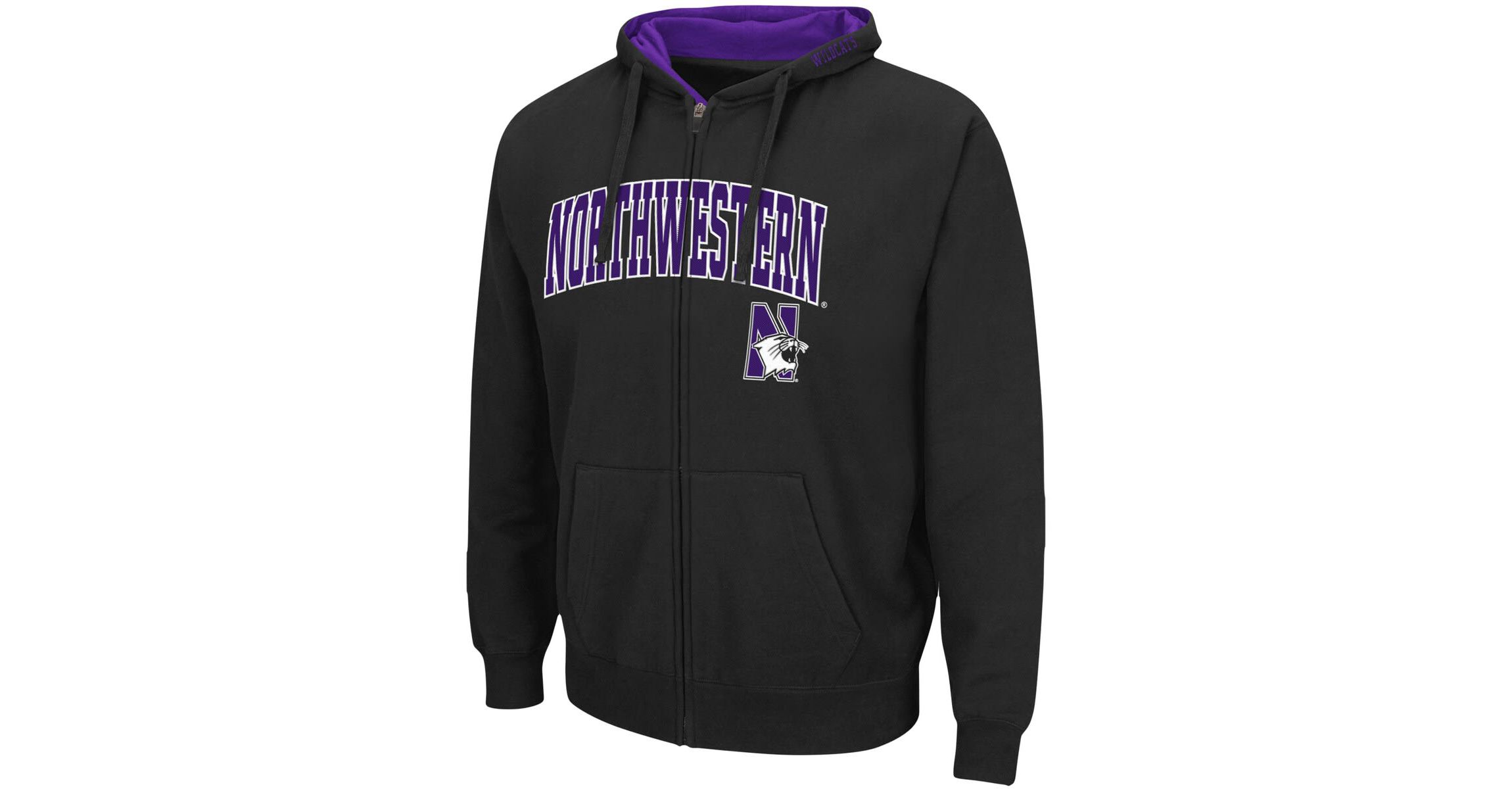 NCAA Northwestern Wildcats Arch & Logo 3.0 Full-Zip Hoodie