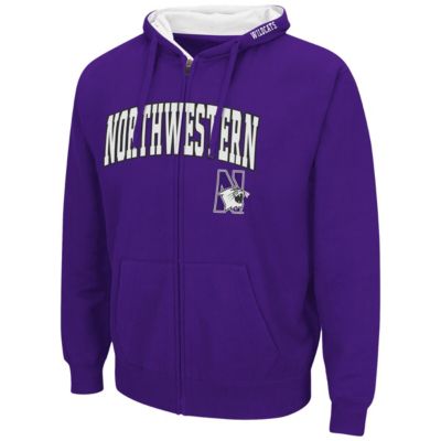 NCAA Northwestern Wildcats Arch & Logo 3.0 Full-Zip Hoodie