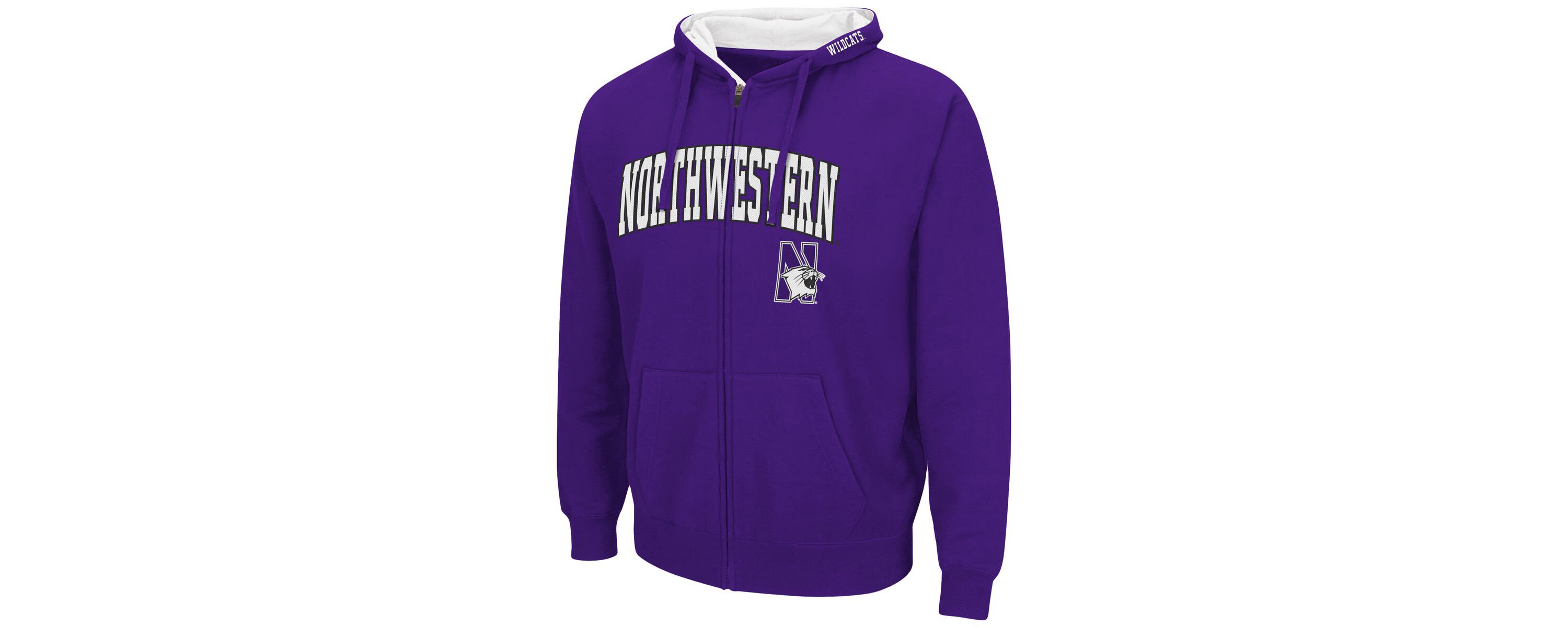 NCAA Northwestern Wildcats Arch & Logo 3.0 Full-Zip Hoodie