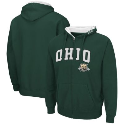 NCAA Ohio Bobcats Arch & Logo 3.0 Full-Zip Hoodie