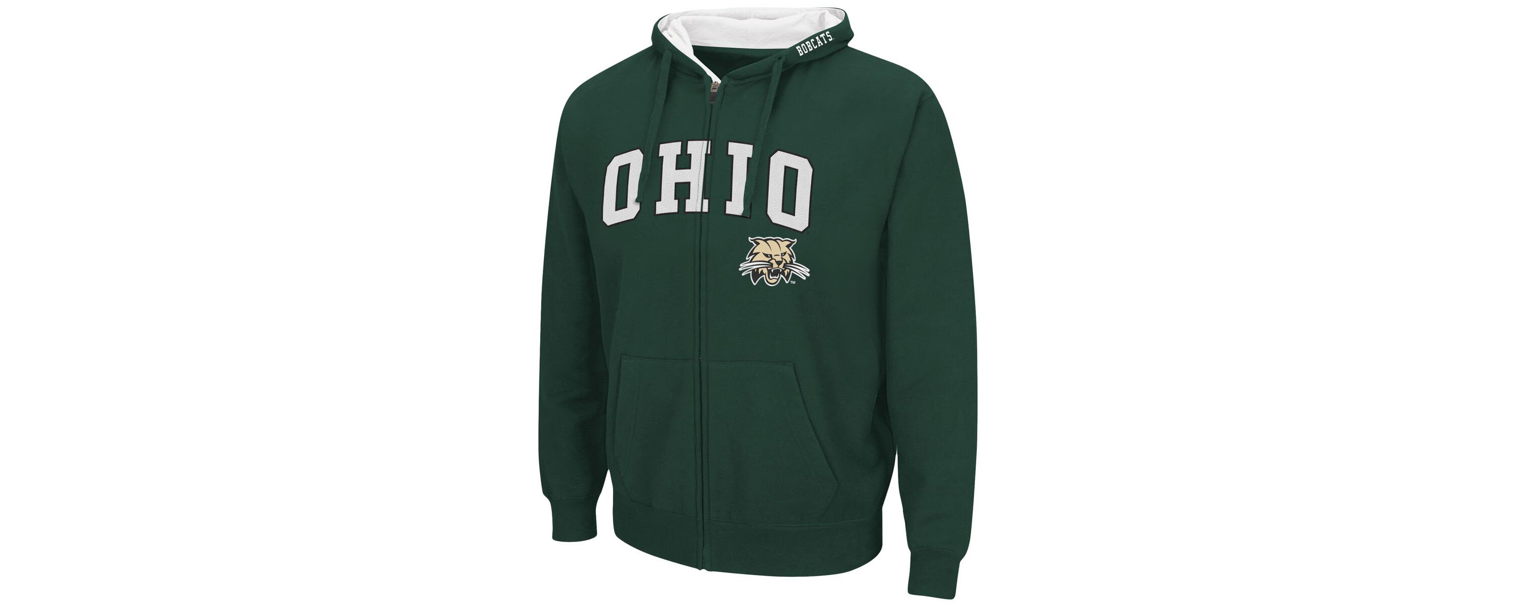 NCAA Ohio Bobcats Arch & Logo 3.0 Full-Zip Hoodie