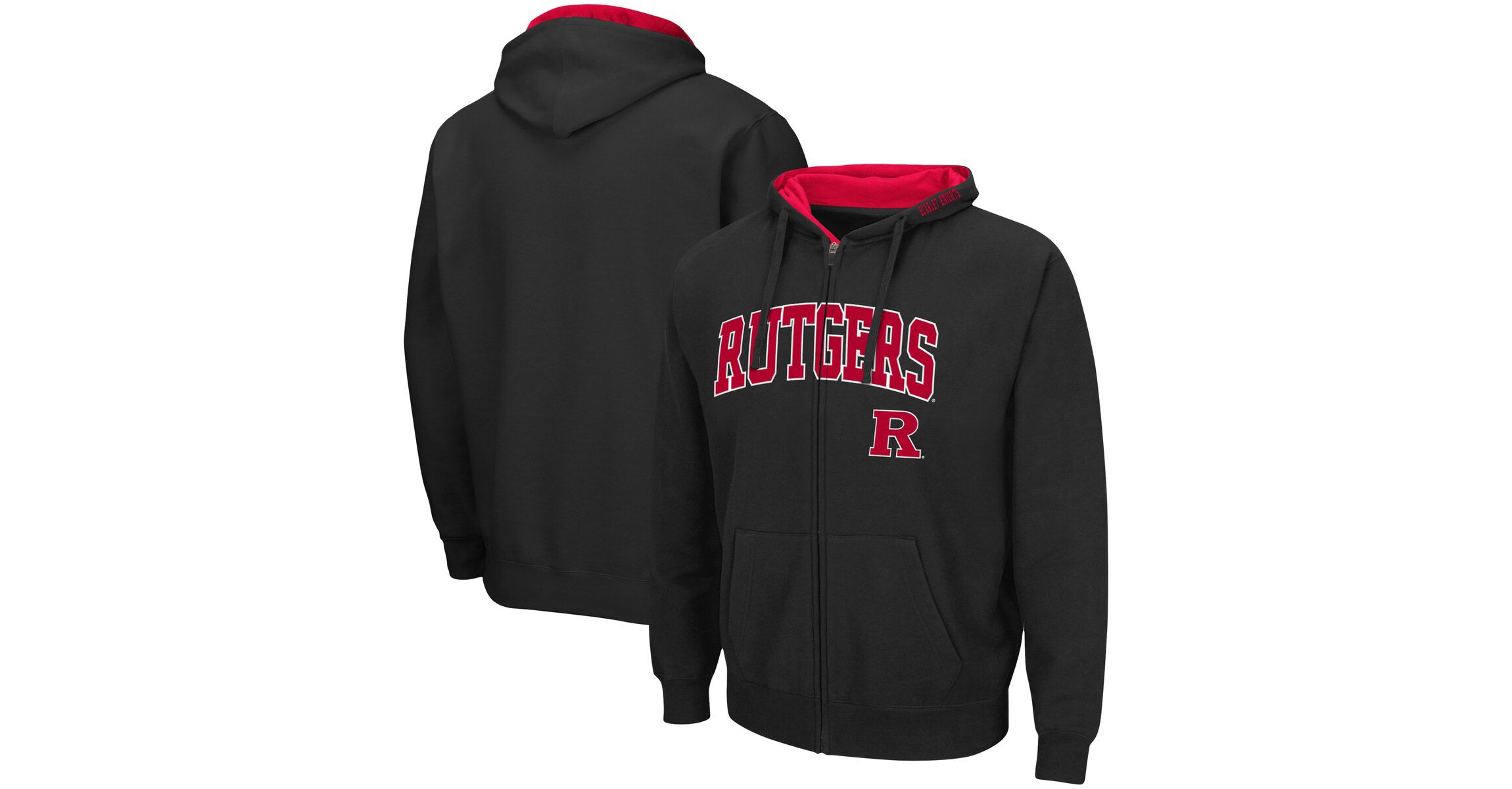 Rutgers Scarlet Knights NCAA Rutgers Knights Arch & Logo 3.0 Full-Zip Hoodie