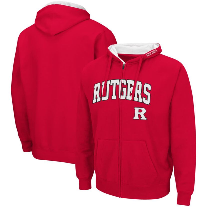 Rutgers Scarlet Knights NCAA Rutgers Knights Arch & Logo 3.0 Full-Zip Hoodie