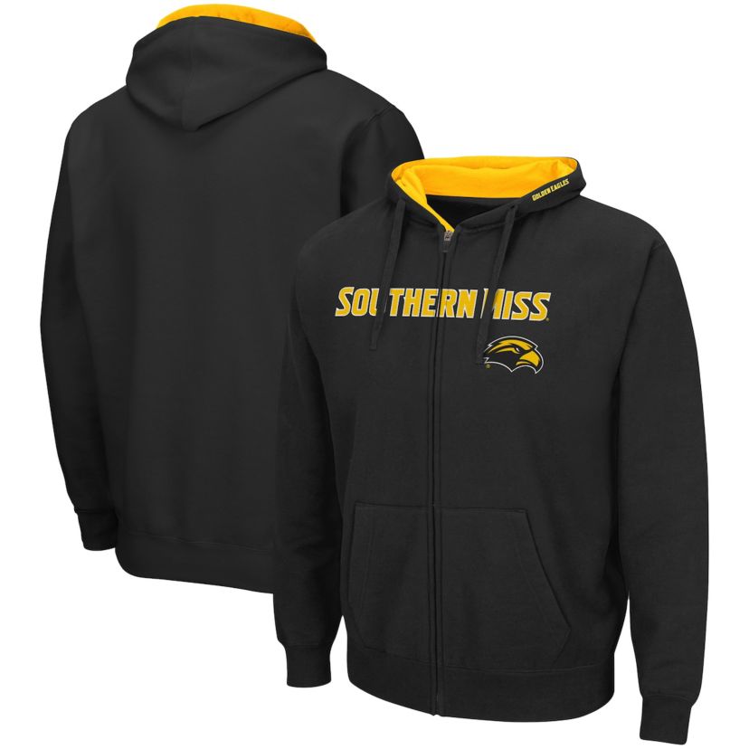 NCAA Southern Miss Golden Eagles Arch & Logo 3.0 Full-Zip Hoodie