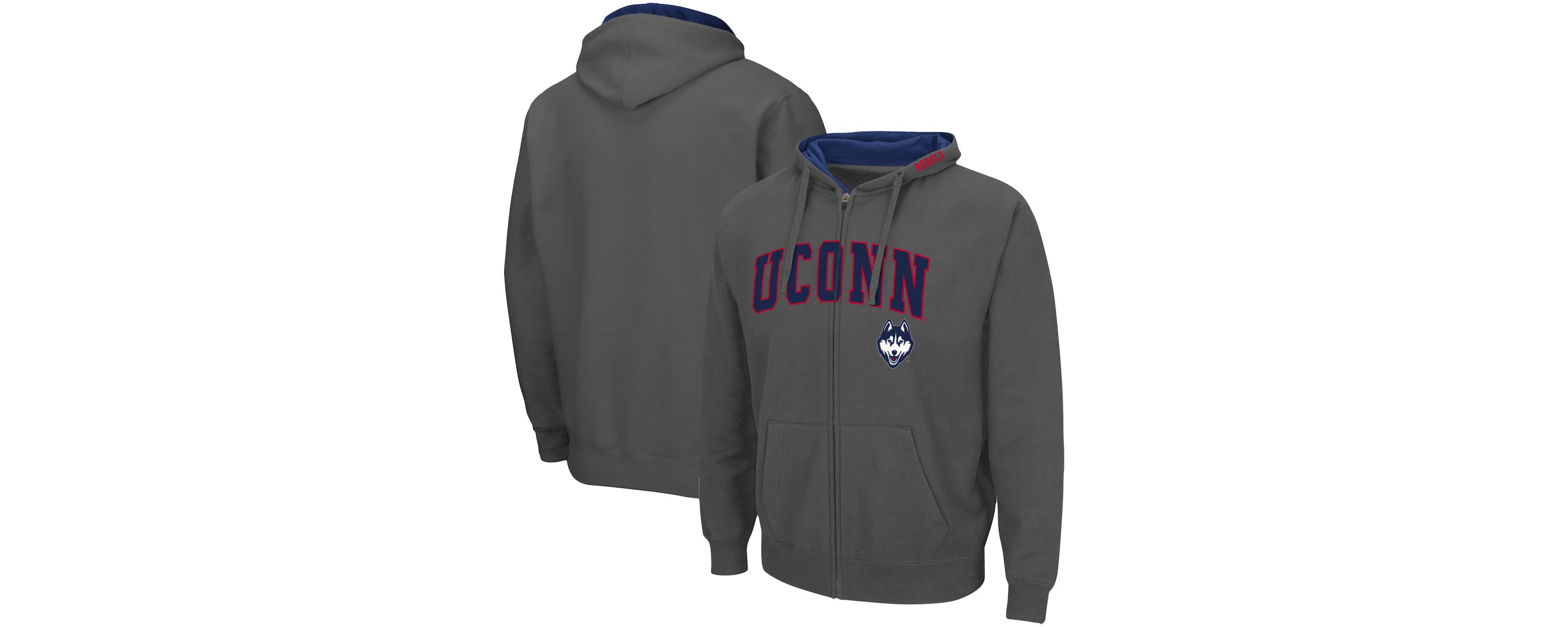 Connecticut Huskies NCAA UConn Huskies Arch & Logo 3.0 Full-Zip Hoodie