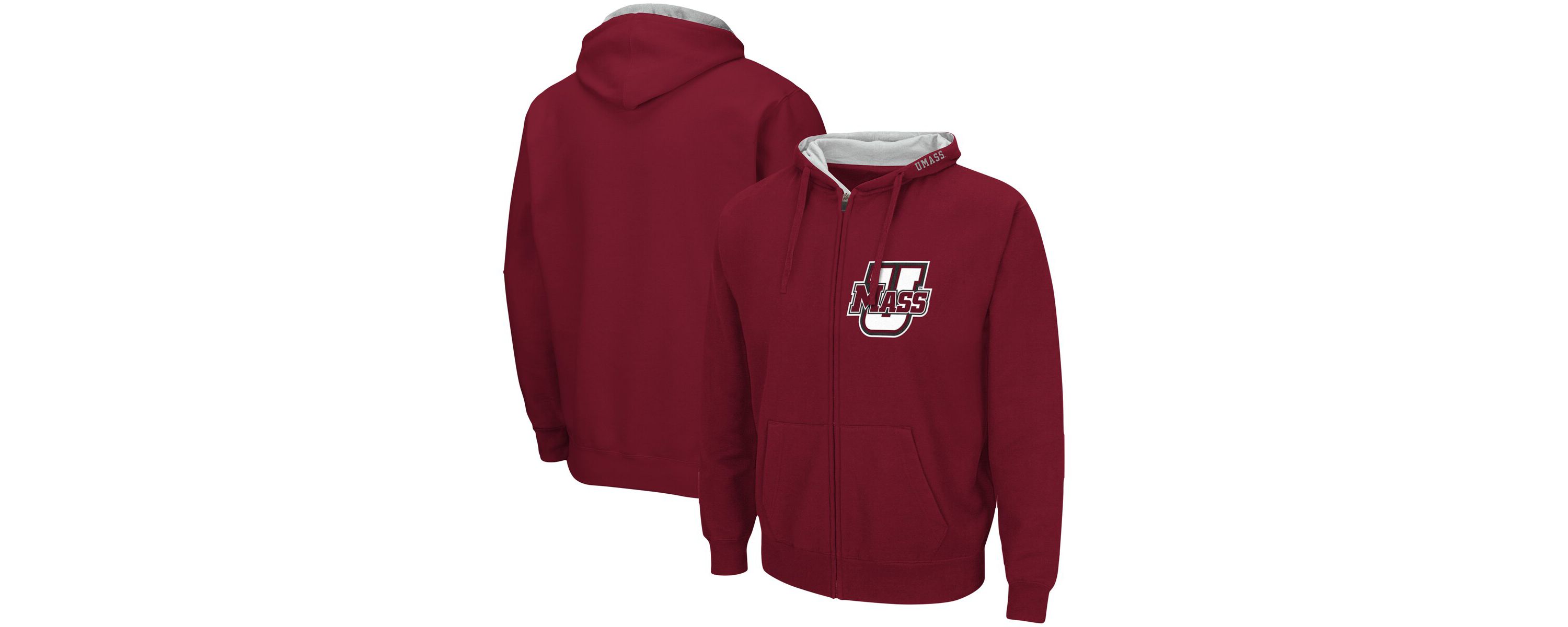 NCAA UMass Minutemen Arch & Logo 3.0 Full-Zip Hoodie