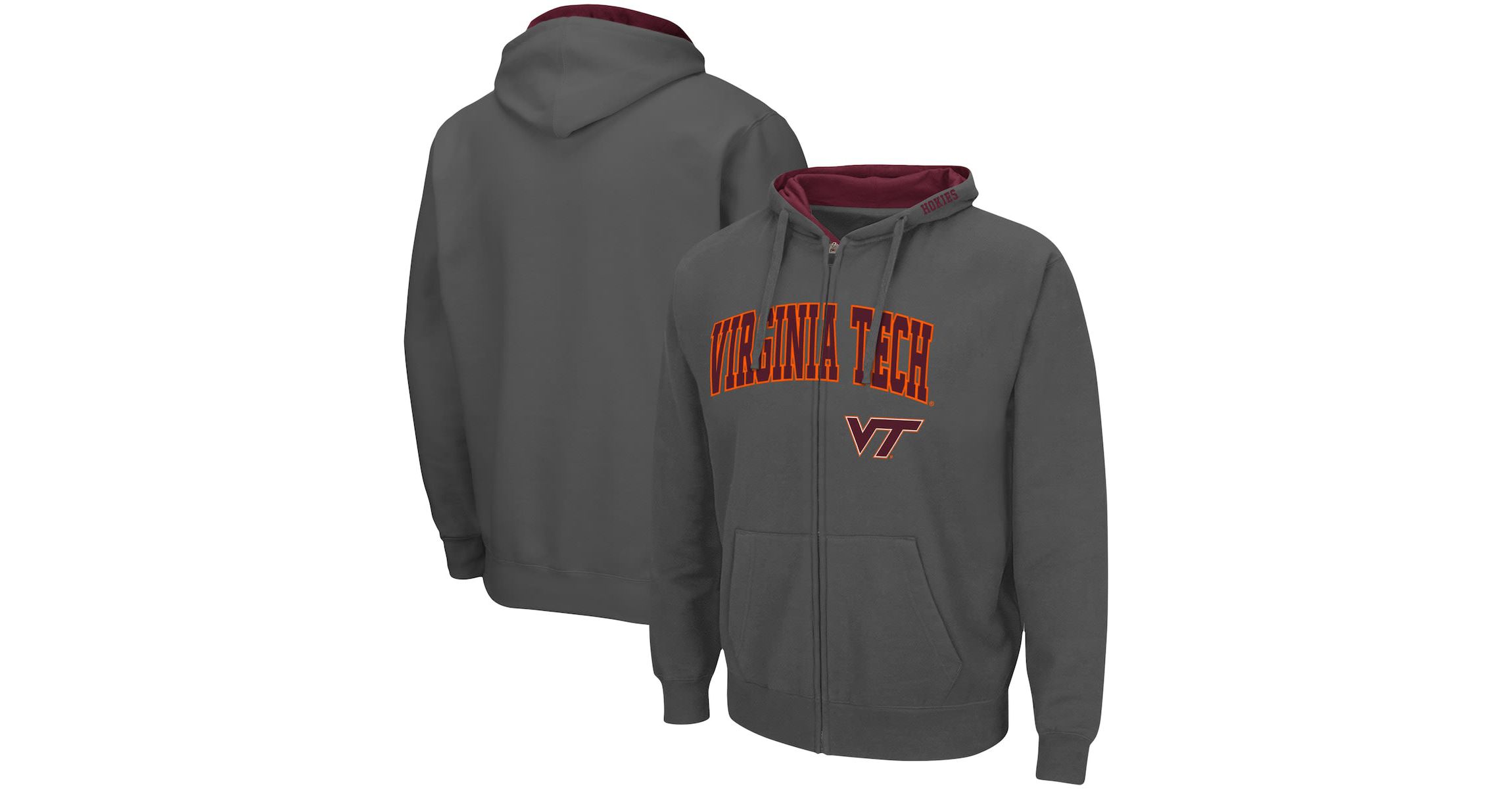 NCAA Virginia Tech Hokies Arch & Logo 3.0 Full-Zip Hoodie