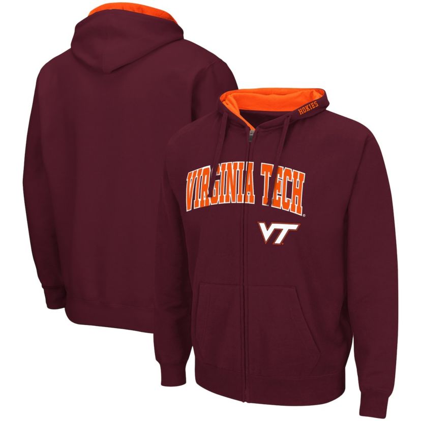 NCAA Virginia Tech Hokies Arch & Logo 3.0 Full-Zip Hoodie