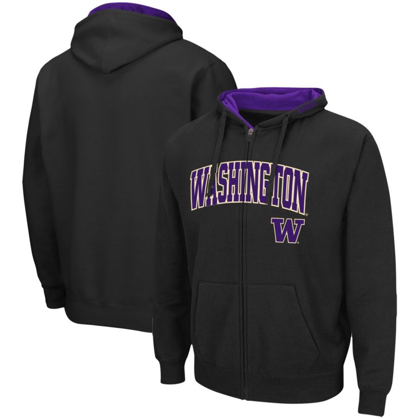 NCAA Washington Huskies Arch & Logo 3.0 Full-Zip Hoodie