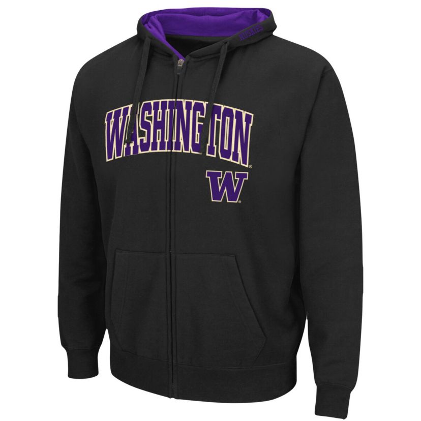 NCAA Washington Huskies Arch & Logo 3.0 Full-Zip Hoodie