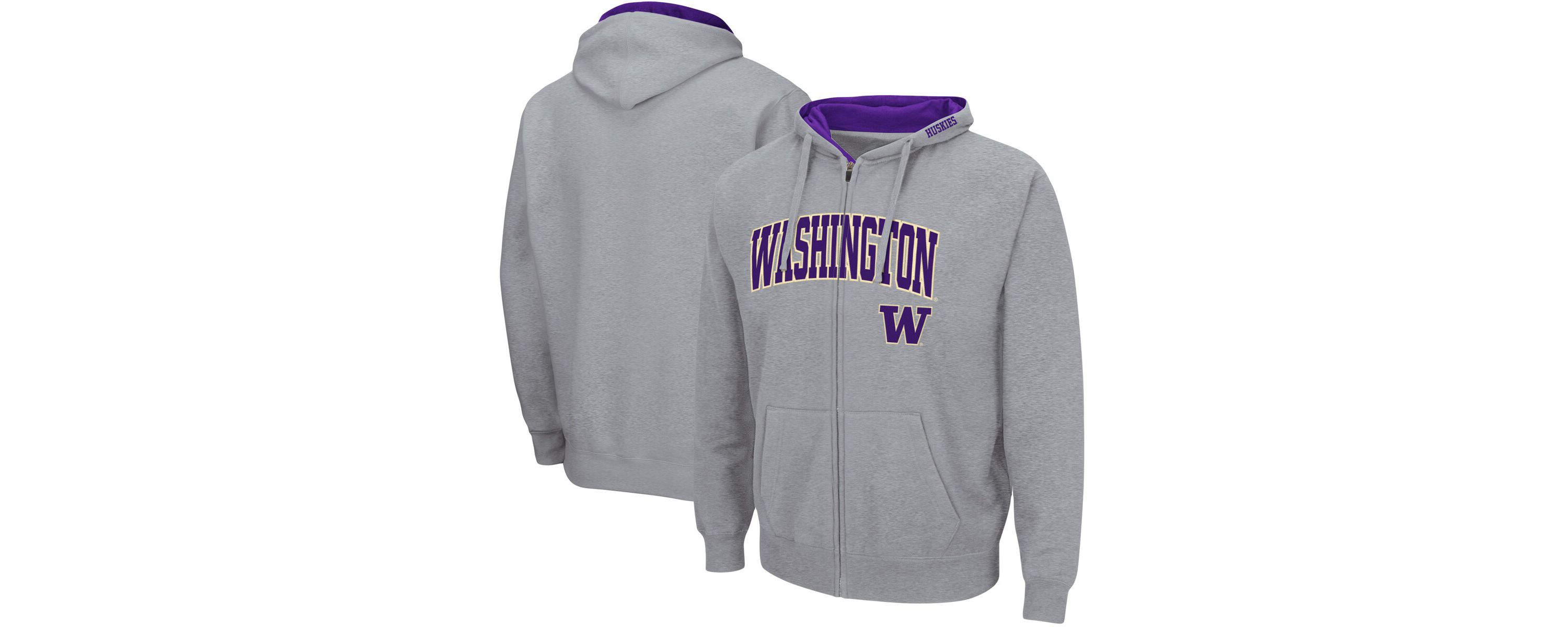 NCAA ed Washington Huskies Arch & Logo 3.0 Full-Zip Hoodie