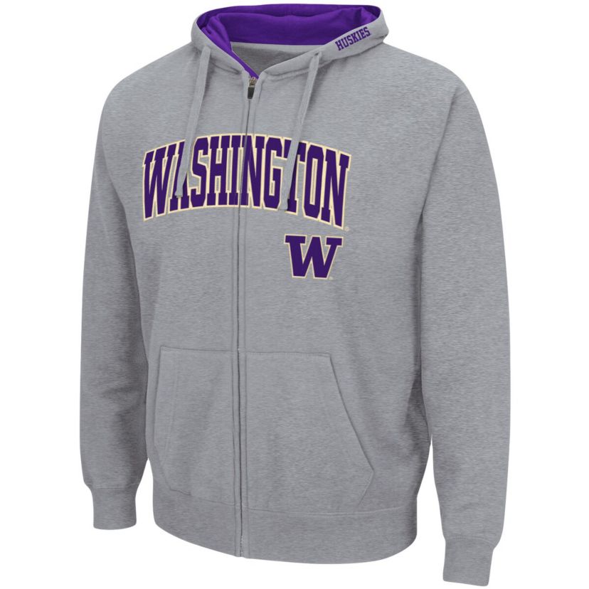 NCAA ed Washington Huskies Arch & Logo 3.0 Full-Zip Hoodie