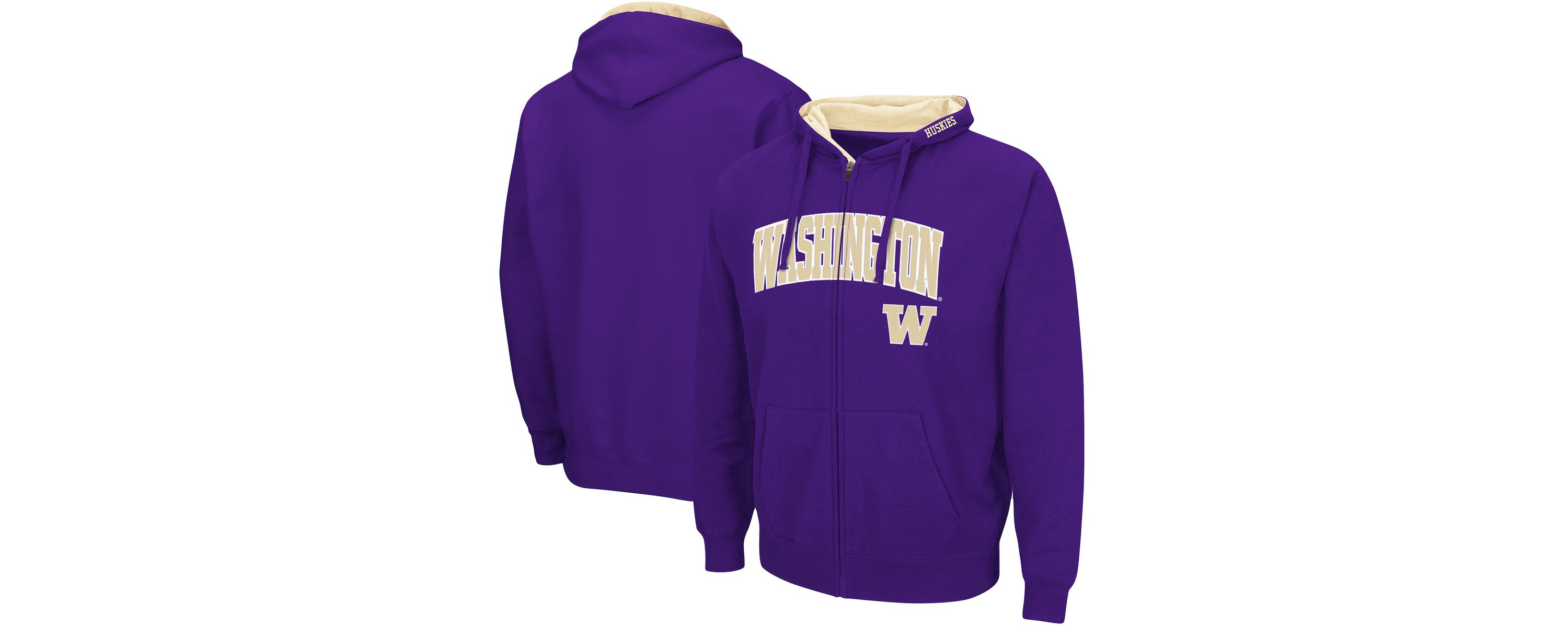 NCAA Washington Huskies Arch & Logo 3.0 Full-Zip Hoodie