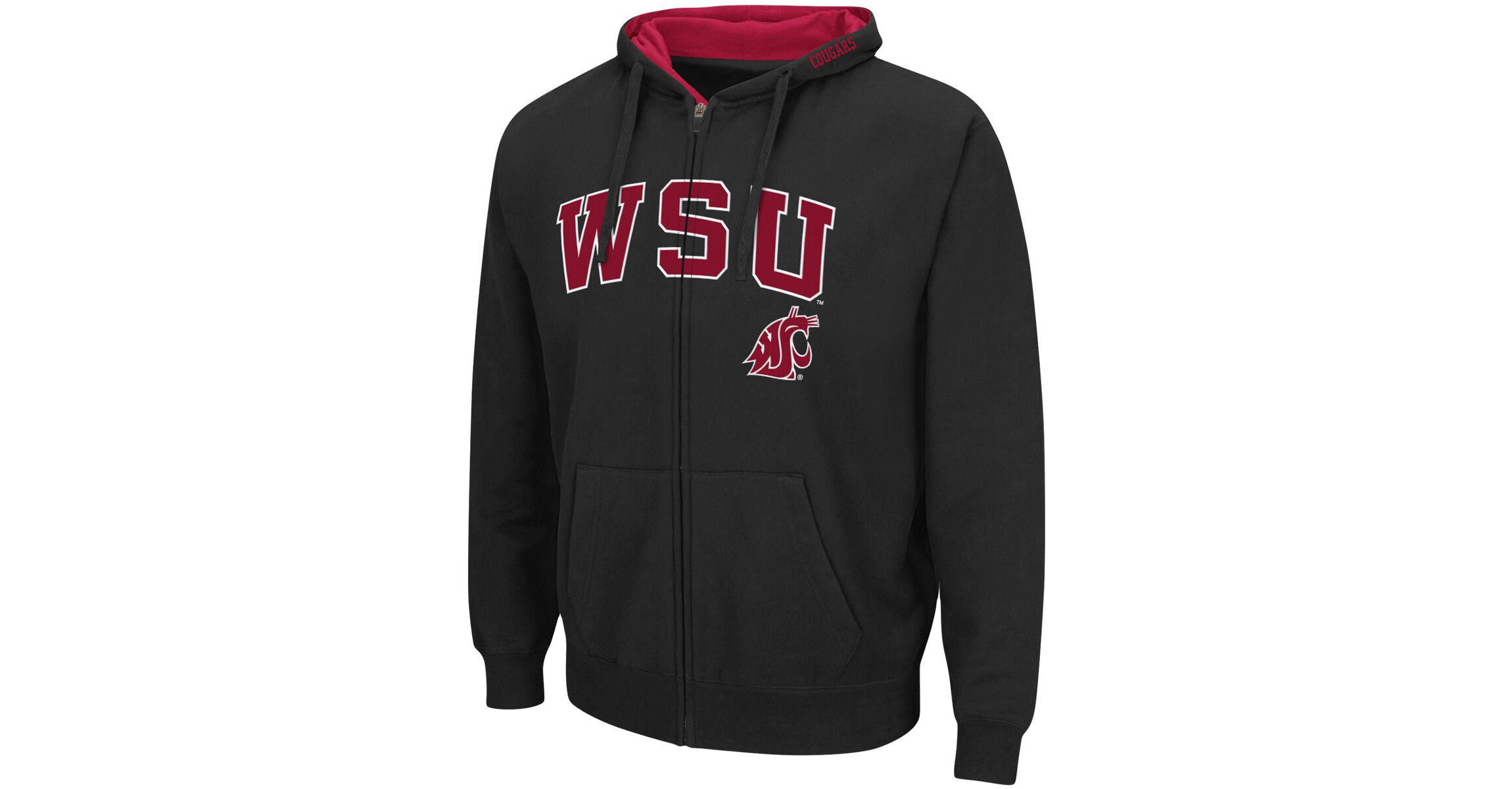 NCAA Washington State Cougars Arch & Logo 3.0 Full-Zip Hoodie