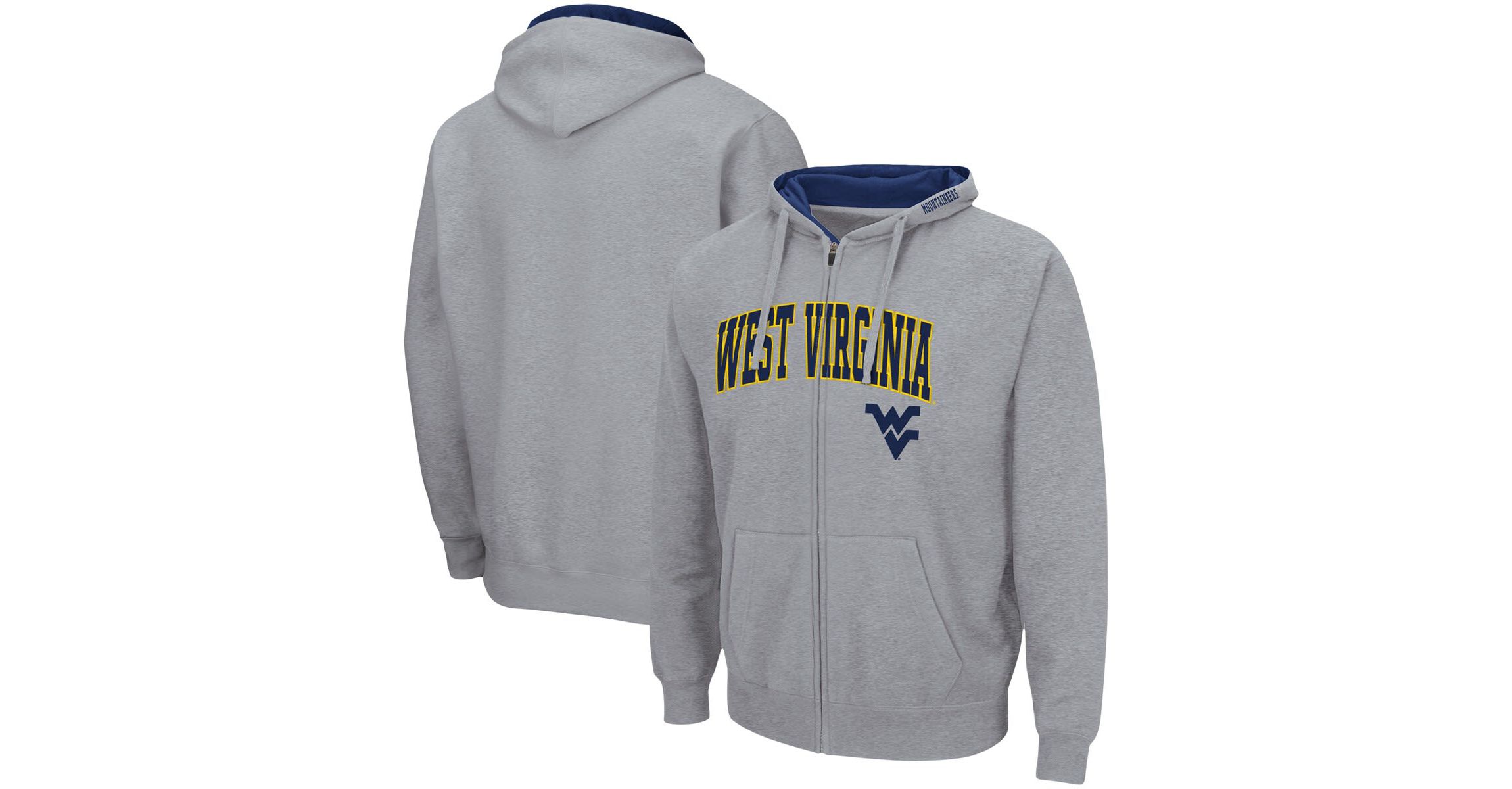 NCAA ed West Virginia Mountaineers Arch & Logo 3.0 Full-Zip Hoodie