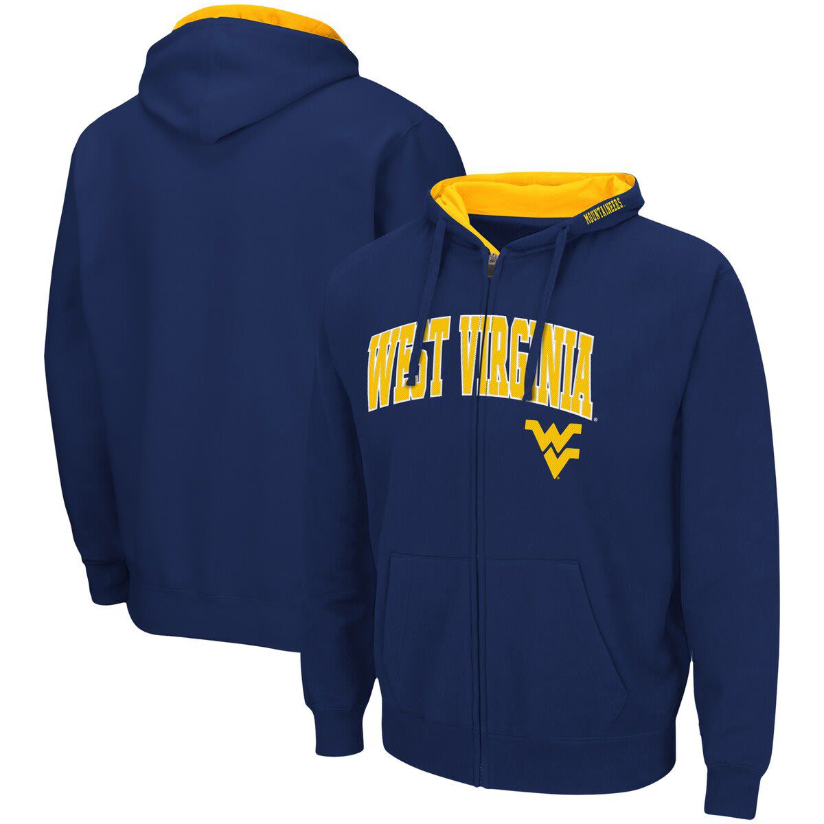 NCAA West Virginia Mountaineers Arch & Logo 3.0 Full-Zip Hoodie