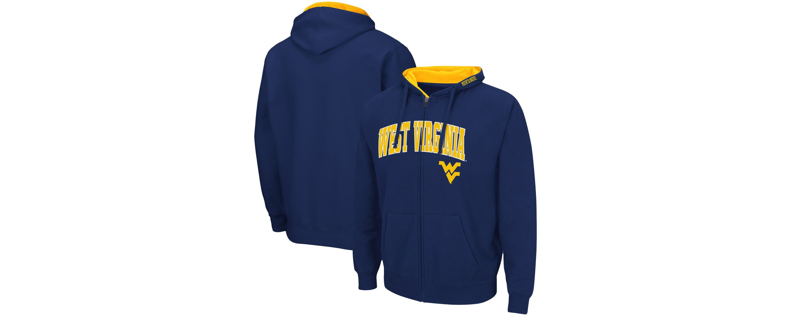 NCAA West Virginia Mountaineers Arch & Logo 3.0 Full-Zip Hoodie