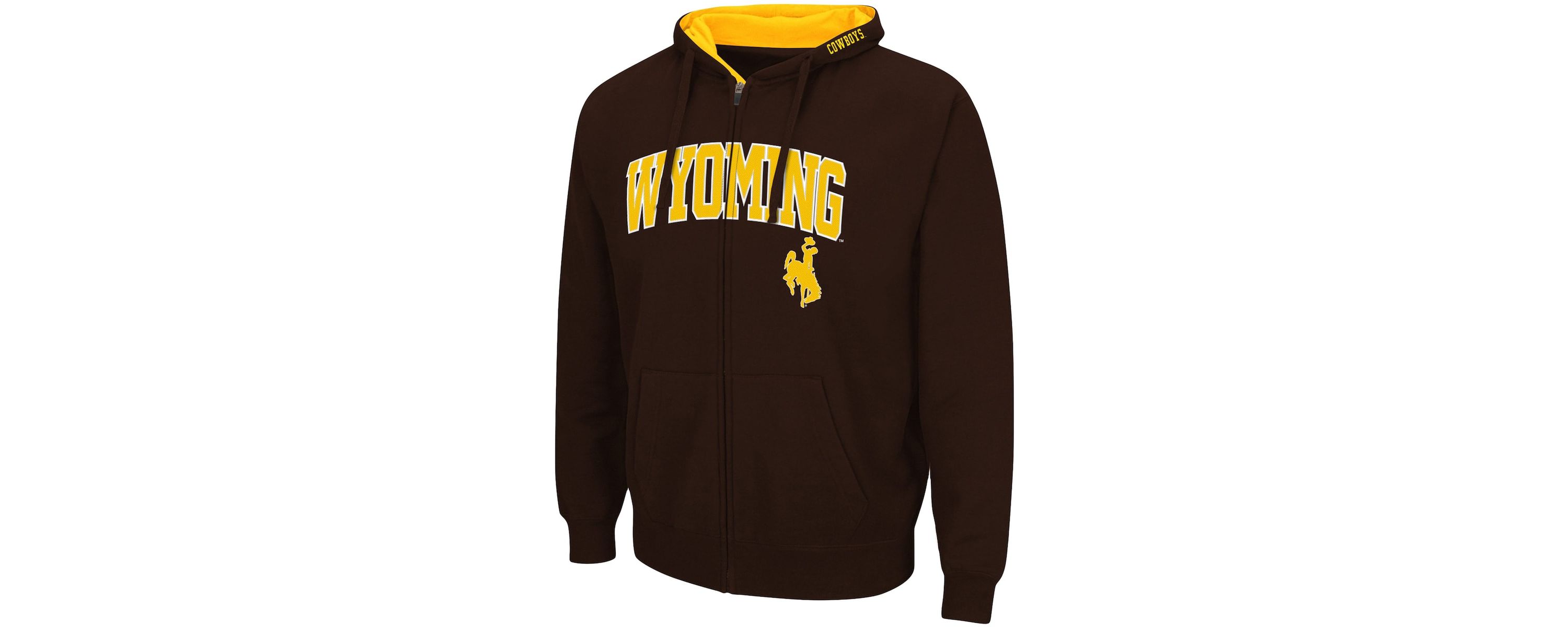 NCAA Wyoming Cowboys Arch & Logo 3.0 Full-Zip Hoodie