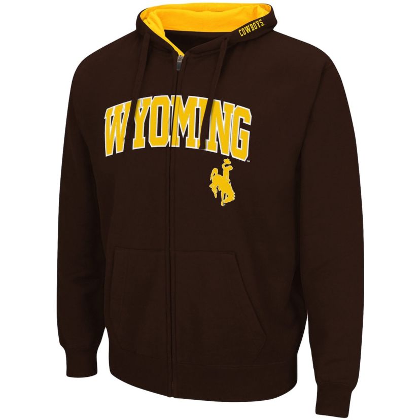 NCAA Wyoming Cowboys Arch & Logo 3.0 Full-Zip Hoodie