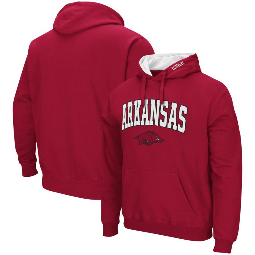 NCAA Arkansas Razorbacks Arch & Logo 3.0 Pullover Hoodie