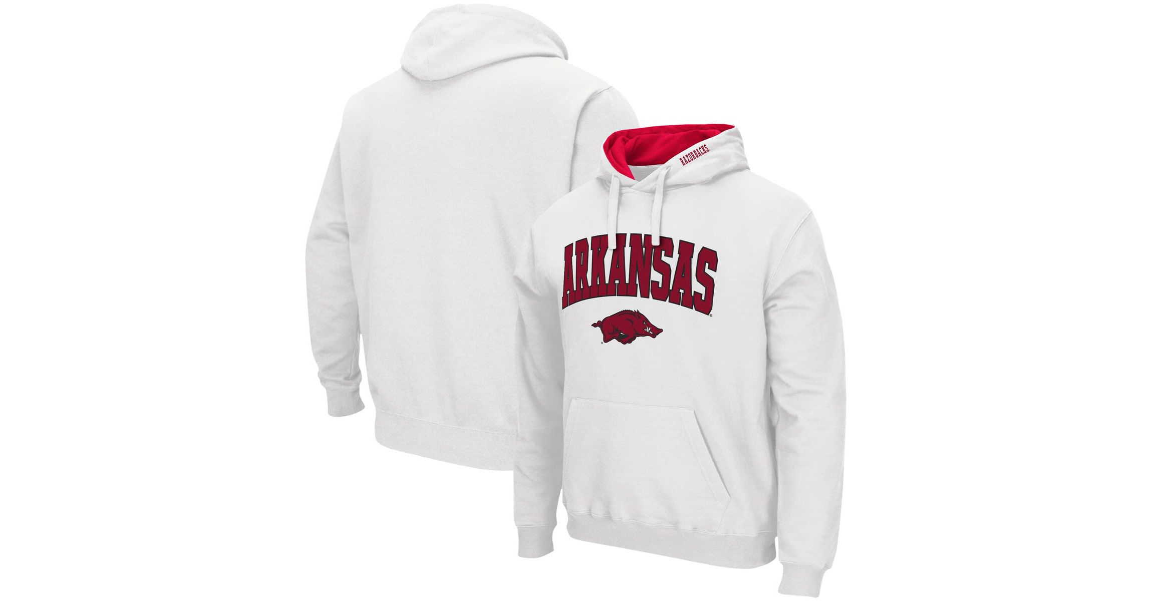 NCAA Arkansas Razorbacks Arch & Logo 3.0 Pullover Hoodie