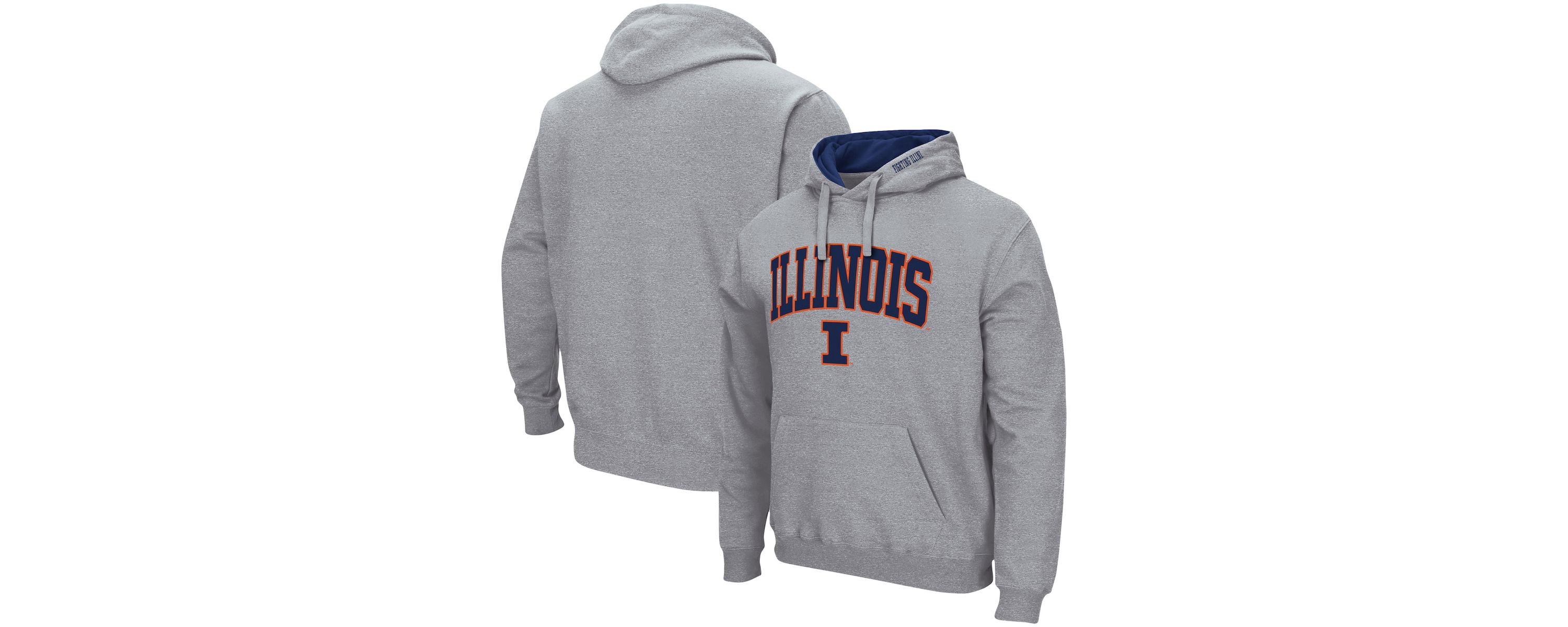 NCAA Illinois Fighting Illini Arch & Logo 3.0 Pullover Hoodie