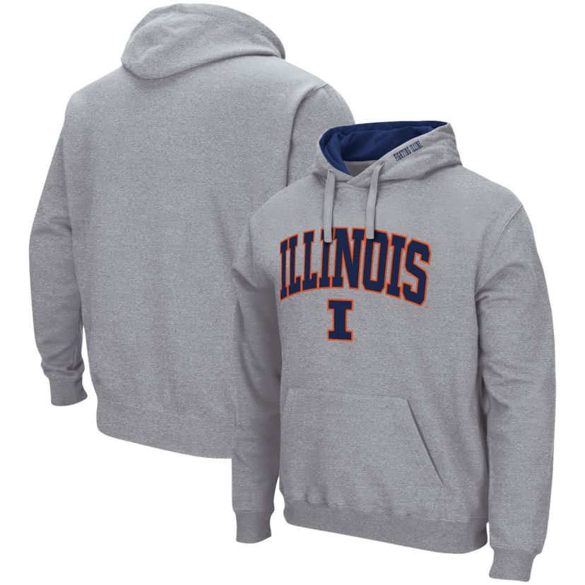NCAA Illinois Fighting Illini Arch & Logo 3.0 Pullover Hoodie