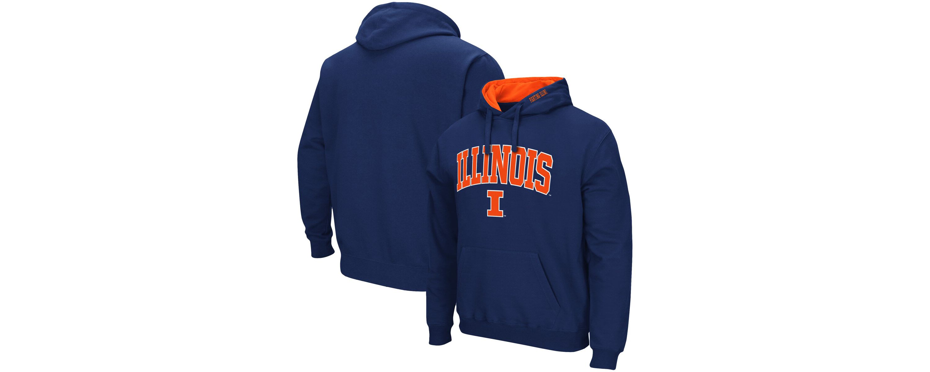 NCAA Illinois Fighting Illini Arch & Logo 3.0 Pullover Hoodie