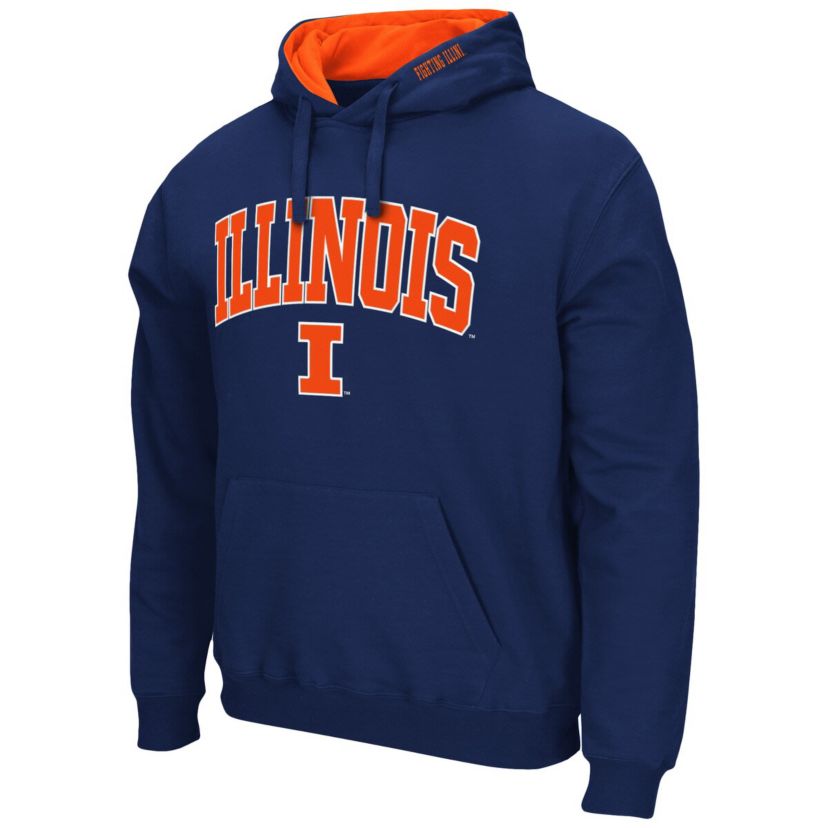 NCAA Illinois Fighting Illini Arch & Logo 3.0 Pullover Hoodie