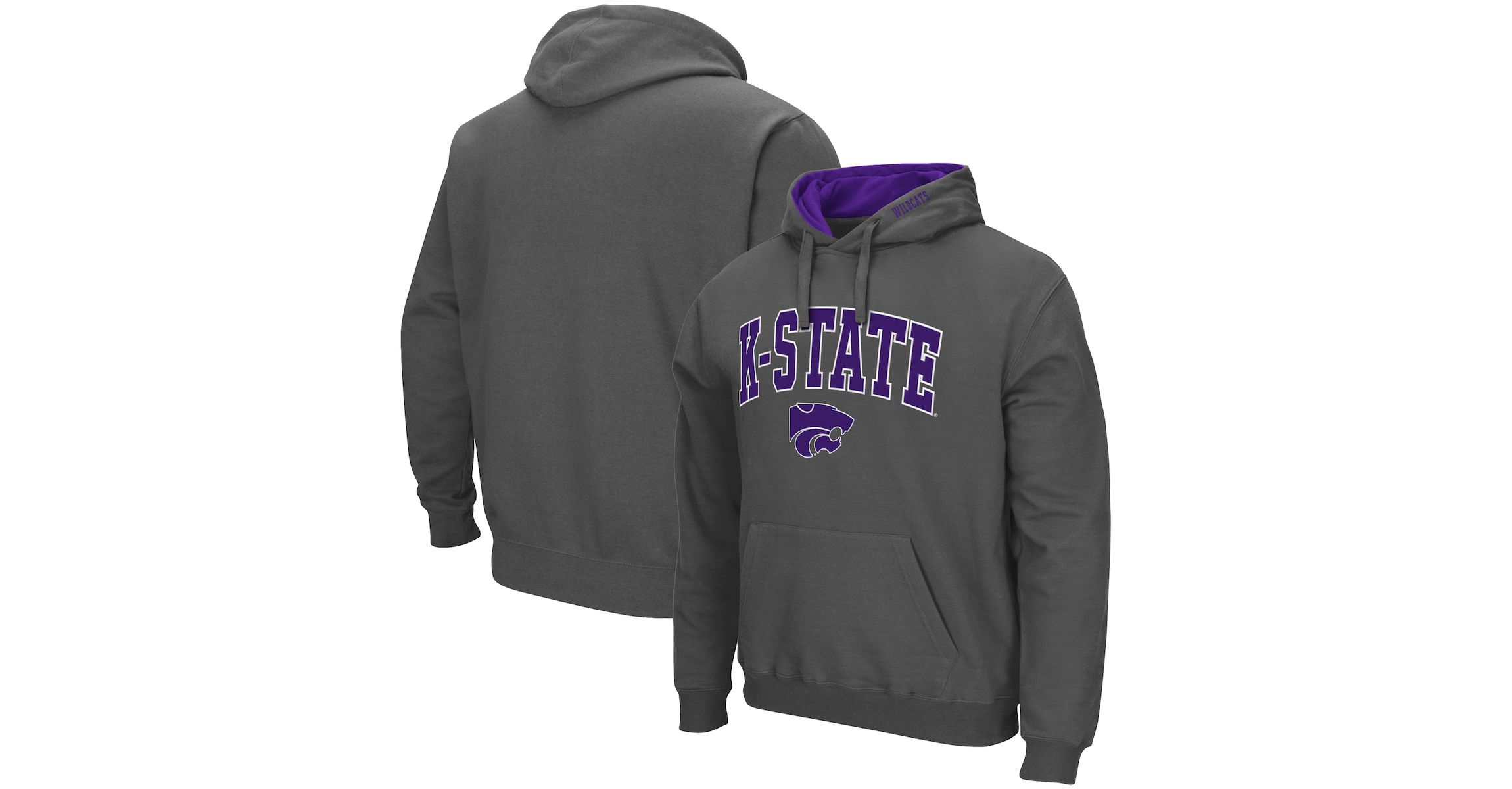NCAA Kansas State Wildcats Arch & Logo 3.0 Pullover Hoodie