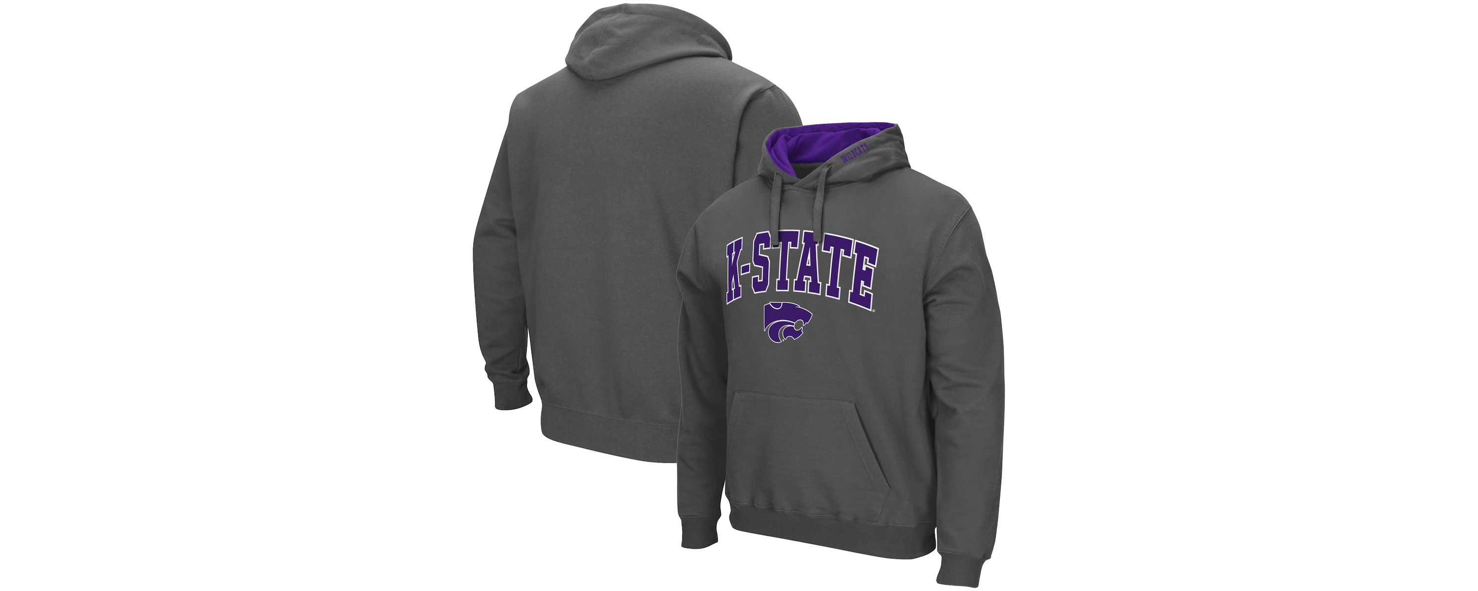 NCAA Kansas State Wildcats Arch & Logo 3.0 Pullover Hoodie
